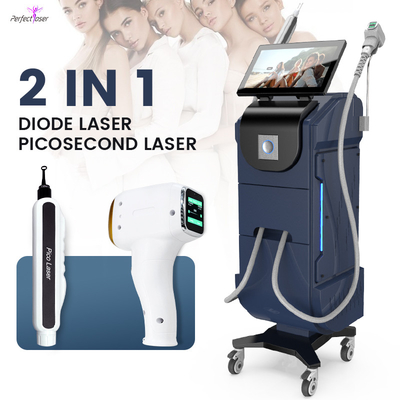 FDA 5 miljoen schoten 808nm Diode Laser Haarverwijdering Picoseconden Huid Pigmentatie Verwijdering Machine
