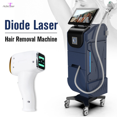1200W Diode Laser Hair Removal Machine 15.6-inch Touch Screen Water Air Cooling 1-10HZ Frequency